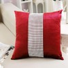 San Tungus Pack of 2, Red Sequined Rhinestone Pillow Cases