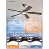 ZMISHIBO 52" Ceiling Fans with Lights, Oil Bronze Farmhouse Ceiling
