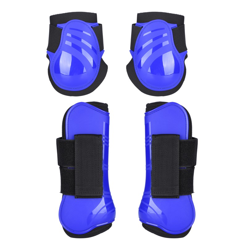 1Set Horse Legguard Leg Protector Leggings PU Thickened Shell Elastic