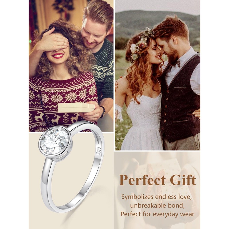 FindChic 925 Silver Cubic Zirconia Heart / Round / Square