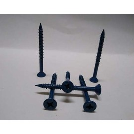 Shorpioen 20-Pack 1/4 x 1-3/4" Phillips Flat Concrete Screw Blue Perma Seal No Drill Bit BC-1428CNPF