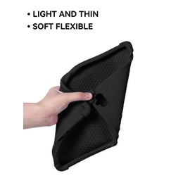 Shockproof Soft Silicone Tablet Case with Adjustable Stand for 2025 Boost Celero 5G 10.95 Inch | Drop Resistant (Black)