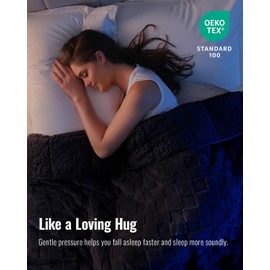 Uttermara Sherpa Fleece Weighted Blanket Full Size(12lbs, 48" x 72", Black), 3D Jacquard Checkered Warm Sherpa Heavy Blanket for Adults, Soft Fuzzy Weighted Blankets for Couch Bed Sofa