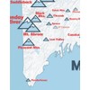 Maine Ski Resorts Map 11x14 Print (White & Light Blue)