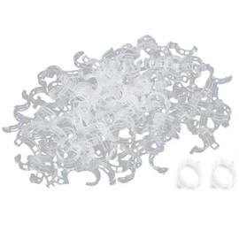 Plant Fixing Clip,New Tomato Grape Vine Vegetables Plant Fixing Clips, Upgrade Plant Support Clips Reusable Garden Clips Secured Plastic Plant Clip (300 Translucent)