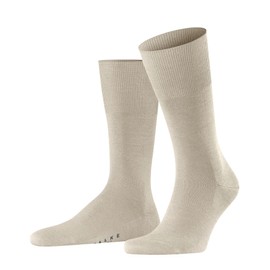 FALKE Men's Airport Socks, M, SO Wool, Cotton, Plain, 1 Pair, Beige (Beige Blend 4043), 49–50 EU, Beige (beige blend 4043)