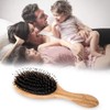 BLACK EGG Boar Bristle Hair Brush, Natural Bristles Hair Brush