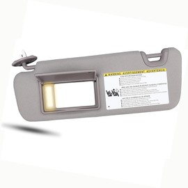 74320-0E074-B0 Left Driver Side Sun Visor w/Makeup Mirror Fit for Toyota Highlander 2014 2015 2016 2017 2018 2019 Sun Protection Shade (Gray)