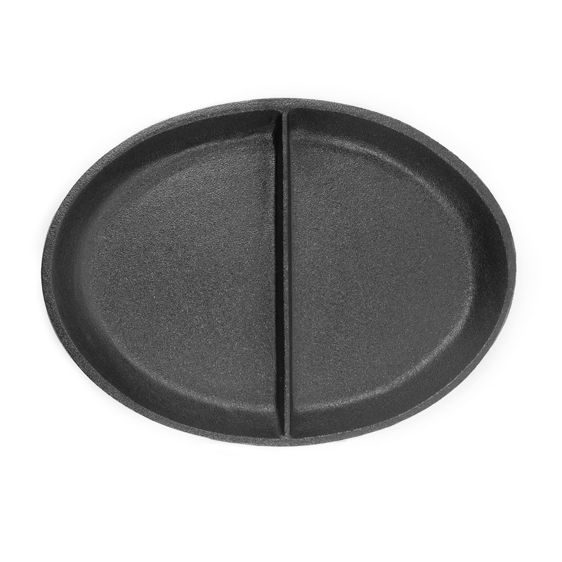 Tomlinson 1024323 Cast Iron Split Oval Skillet 10 Inch