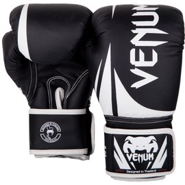 Venum Unisex Youth Challenger 2.0 Kids Boxing Gloves, Black/White, 8-ounce EU