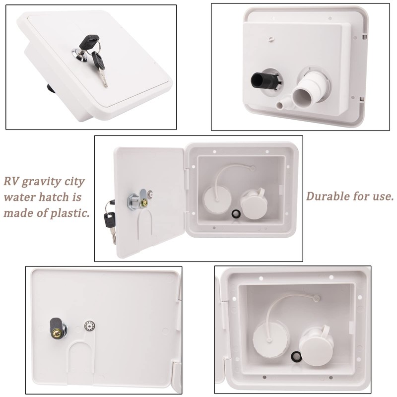 Gravity/City Water Inlet Hatch, White Gravity City Water Hatch Fill