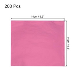 QUARKZMAN 200 Sheets Gold Leaf for Crafts, 14 x 14 cm Imitation Gold Foil Gold Flakes Gold Paper for Acrylic Painting Art Project Craft Furniture Decoration Nails Manicure, Pink