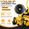 11x4.00-5 Flat Free Lawn Mower Tires, Zero Turn Mower Front