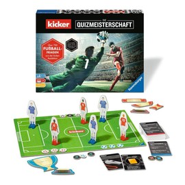 Ravensburger 26288 - kicker - Die Quizmeisterschaft, Spiel für Fußballfans, Quizspiel im kicker-Design ab 10 Jahren für Kinder und Erwachsene, Fußball zu Zuhause für 2-6 Spieler
