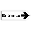 V Safety Shaped Safety Sign - Entrance Arrow Right -