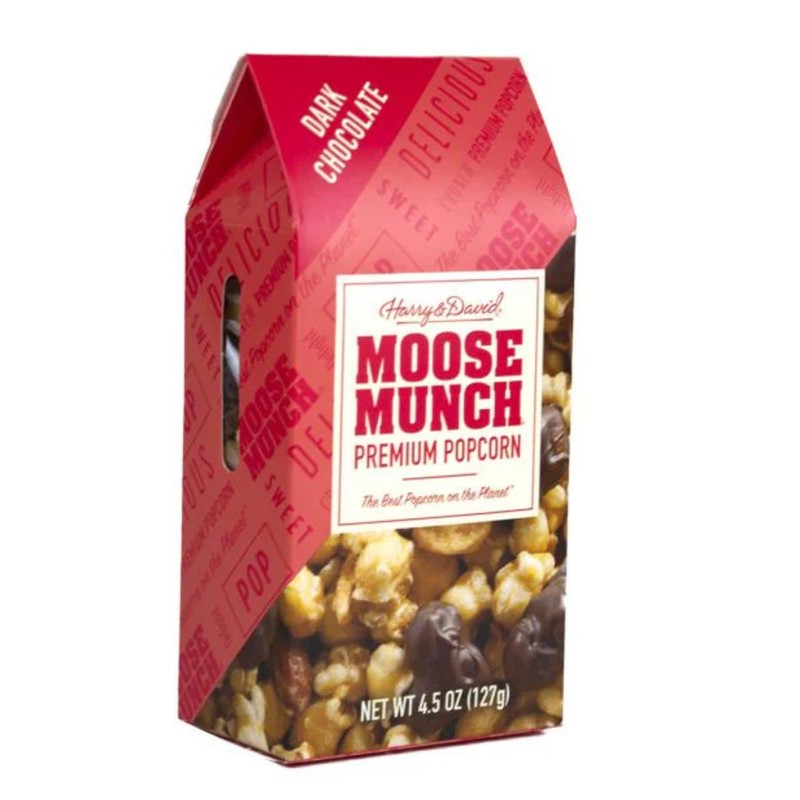 Harry & David Moose Munch Dark Chocolate Gourmet Popcorn -