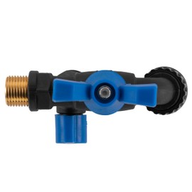 Double Outlet Ultra Tough Nylon Garden tap,Butterfly Handle,1/2" bsp Inlet Thread(tap only)