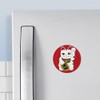 CafePress Maneki Neko Cat Magnet 2.25" Round Magnet, Refrigerator Magnet