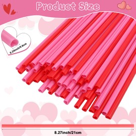 120 Pcs Reusable Straws Pink Heart-Shaped Straws with 2 Cleaning Brushes Plastic Drinking Straws Cute Love Straws Fit Smoothie Milkshakes Coffee Cocktail for Birthday Wedding Valentines Day Party