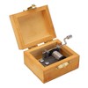 Hand Cranked Music Box Mini Portable Gemini Pattern Retro Style