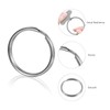 OSELTYATH 30pcs Round Key Rings, Silver Key Ring Hoops, Stainless