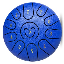 Steel Tongue Drum Percussion, 6 Inch 11 Notes Musical Instruments, Hand Pan Drum with Music Book, Handpan Drum Mallets and Cloth Bag, Music Gifts for Family Friends