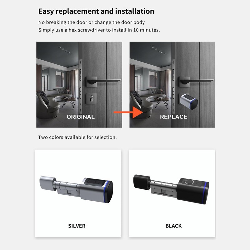 Intelligent Door Locks Fingerprint IC Card Key Cell Phone Application