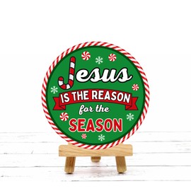 Jesus is the Reason for the Season Candy Cane Door Hanger or Sign