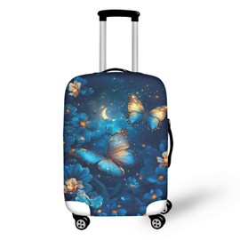 Cozeyat Blue Butterfly Travelling Luggage Cover Washable Suitcase Protector Anti-Scratch Suitcase Cover Luggage Suitcase Protective Cover Fits 18-32 Inch (M (22"-24" Cover)
