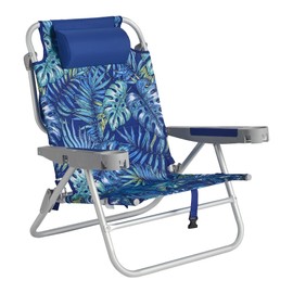 SUNNYFEEL Extra Wide Low Beach Chair 5 Position Lay Flat 500 LBS Heavy Duty, XL Oversized Portable Folding Camping Chairs with Cup Holder for Outdoor/Trip, Lightweight Backpack Beach Chair for Adults