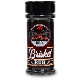 10-42 BBQ Brisket Rub (NO MSG, 0 Calorie) | All-Natural Spice Seasoning for Steak, Rib, Meat | Beef Brisket Seasoning Dry Rub | BBQ Rubs and Spices for Smoking and Grilling | Brisket Rub for Smoker | 5.5 oz