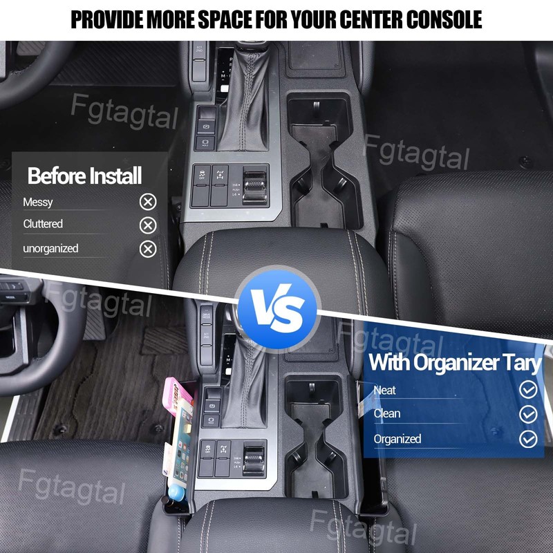 Gear Shift Organizer Tray Fit for Toyota Land Cruiser 250