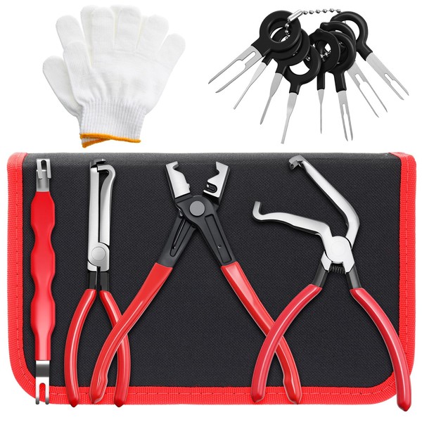 Lothee 7 Pcs Electrical Disconnect Pliers for Car, Electrical Connector