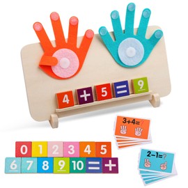 Preschool Learning Toys for 3-5 Year Old Kids, Educational Math Manipulatives Counting Blocks Montessori Toys Finger Counting Math Toy for Homeschool Kindergarten Supplies