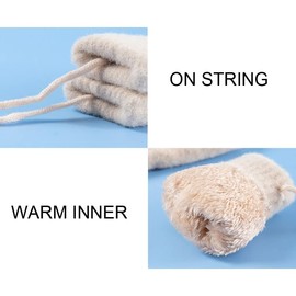 YLYMWJ Toddlers Knitted Gloves with String Magic Stretch Gloves Cosy Cartoon Hanging Neck Gloves Lined Fleece Thermal Mittens (2-5Y)