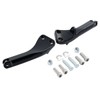 Black Passenger Foot Peg Support Kit Compatible with Harley Dyna
