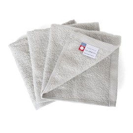 [oruta] Facial Wash Hand Towel, Imabari Certified, Natural, Set of 3, Made in Japan, Oshibori, Face Wipe, Thin, Water Absorbent, Quick Drying, Room Drying, 100% Cotton (Set of 3, Gray)