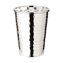 EDZARD Set of 2 Silver Cups Mido Hammered Silver Plated Height 10 cm