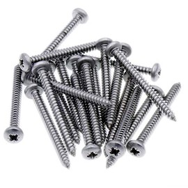 No.14 x 0.75 (6.3mm x 19mm) Pozi Pan Self-Tapping Screw - Stainless Steel (A2) (Pack of 20)