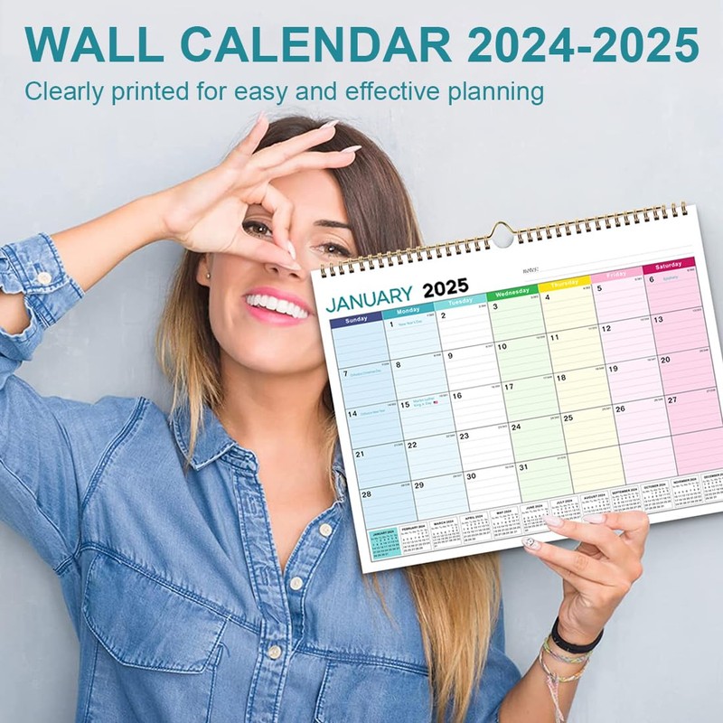 NOPKESV 1 Stück 18 Monats Kalender 2025 Familienplaner Wandkalender Paarkalender