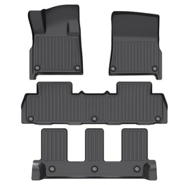 LinerX - for Rivian R1S 2025 Models - Custom Car Mats - Maximum Coverage, All Weather, Laser Measured - This Full Set Includes 1st, 2nd and 3rd Rows