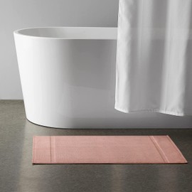 A1 HOME COLLECTIONS 100% Organic Cotton Bath Mat 900 GSM Plush Feather Touch Quick Dry Bath Mat, GOTS Certified, Oeko-Tex Green Certified, 20”X33” (Rose Dust)