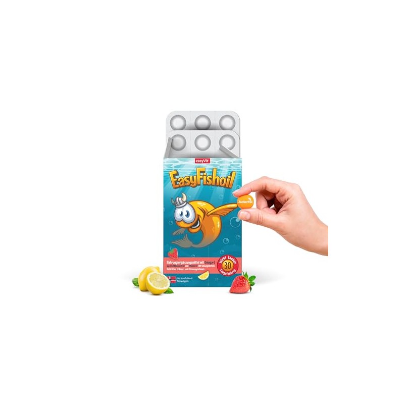 EasyFishoil Omega 3 Jelly for Children with D3 for 30