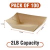 Concession Essentials 2lb Natural Kraft Paper Food Trays - Pack