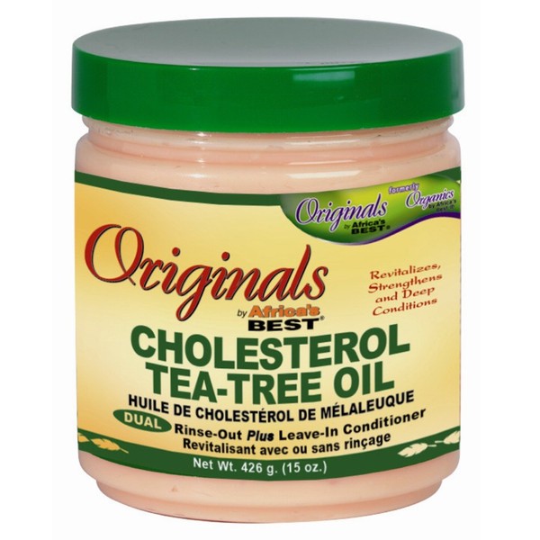 Africas Best Conditioner Originals Cholesterol Tea Tree 15 Ounce Jar (443ml) (6 Pack)