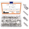 Rustark 120 Pcs 4 Styles Nickel Plated Shelf Pins Bracket