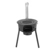 YIPONYT Large Portable Charcoal Grill with Chimney, Heavy-duty Wood Burning