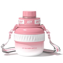 BOTTLE JOY Stainless-Steel Water Bottle: Kids Water Bottle, Leakproof Lid, Perfect Sip, Double Insulated, Eco-Friendly, Dishwasher Safe & Stylish Strap, Gifts for Kids (Magical Unicorn, 16 oz)