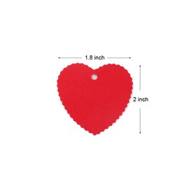 WARMBUY 150 Piece Colorful Paper Gift Tags with 50 Feet Natural Jute Twine, Heart Shaped, 10 Bright Colors