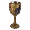 Ebros Ancient Egyptian Wine Goblet In Golden Hieroglyphic Design With